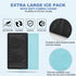 12"x 21" Extra Large Gel Ice Pack for Injuries, Reusable Cold Compress with Soft Fabric Cover