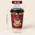 VeZee 16 oz 150 Count Disposable White Poly Paper Cups with Black Hinged Tab Lids | Insulated Coffee Tea Cocoa Soup