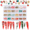 Nail Art Decoration Kit, 240Pcs Christmas Nail Charms Rhinestones Mixed Designs for Nails Crafts Accessories
