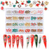 Nail Art Decoration Kit, 240Pcs Christmas Nail Charms Rhinestones Mixed Designs for Nails Crafts Accessories