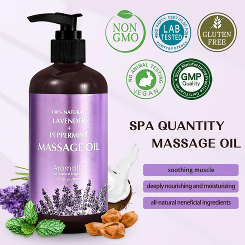 Newvenper Lavender Massage Oil for Calming, Soothing and Relaxing Muscles Massage Oil for Massage Ideal Body Oil