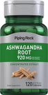 Piping Rock Ashwagandha Supplement 920 mg 120 Capsules | Root Extract | Non-GMO, Gluten Free