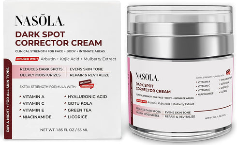 Dark Spot Corrector Cream for Face & Body, Natural Skincare with Kojic Acid & Mulberry, 1.85 Fl Oz