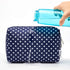 Narwey Cute Makeup Bag, Travel Cosmetic Organizer with Compartments for Women Girls in Large Polka Dot Design