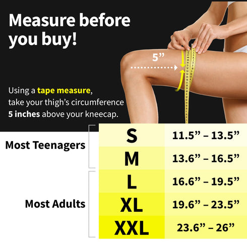 POWERLIX Knee Compression Sleeve, Best Knee Brace for Pain Relief, Support for Running, Basketball, Gym, Sports