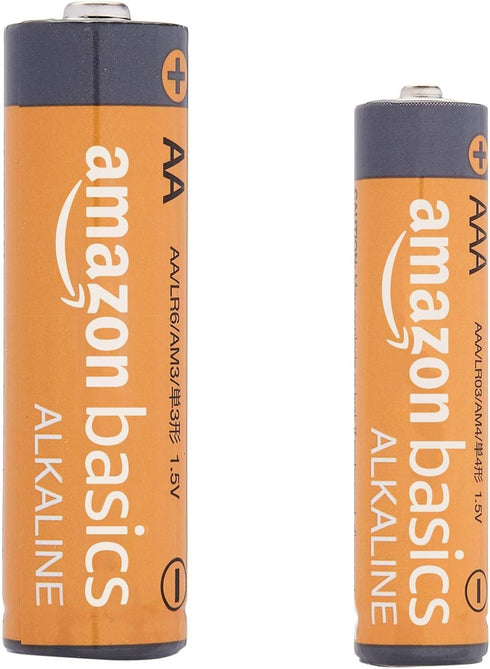 Amazon Basics 24 Count AA & AAA High-Performance Alkaline Batteries Value Pack - 12 Double AA Batteries and 12 Triple AAA Batteries