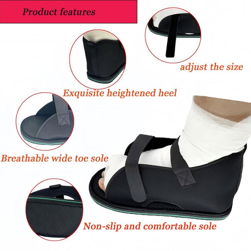 Yodilala Adjustable plaster shoes postoperative shoes, medical walking shoes with Magic sticker, suitable for foot