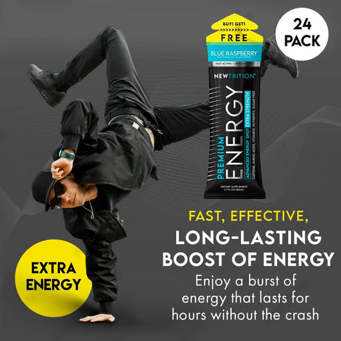 Extra Strength Energy Shots, Caffeine Energy Shots with Vitamin B & Amino Acids, Sugar-Free, 24 Count