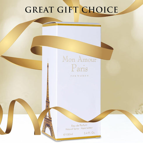 Mon Amour Paris Eau De Parfum for Women - Floral & Fruity - Classy & Elegant Fragrance with Ylang-Ylang, Damascus Rose,