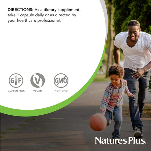 Natures Plus Immune Probiotic - 30 Capsules, 10 Billion CFU, with Prebiotic Fiber, Non-GMO, Vegan, Gluten Free - 30