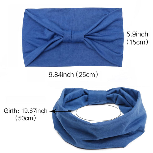 Tobeffect Headbands for Women, African Boho Wide Hairband Knotted Head Wraps, Hair Accessories