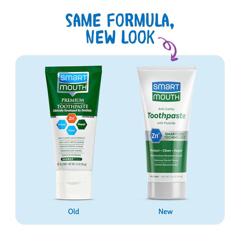 SmartMouth Premium Zinc Ion Toothpaste & Original Activated Mouthwash Combo for Bad Breath (Mild Mint Flavor)