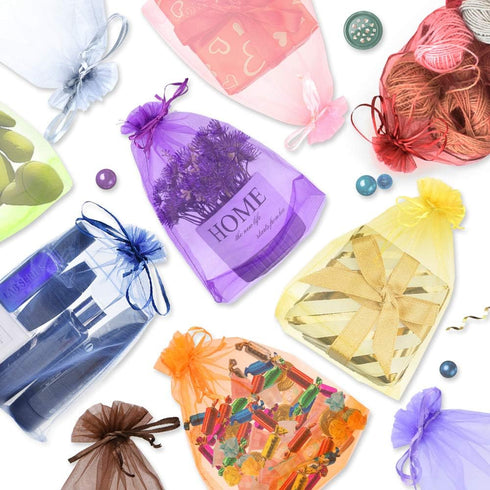 50Pcs 8 x 12 Inch Drawstring Organza Gift Bags, Jewelry, Party, Wedding Favor, Festival, Candy Bags (Mix Color)