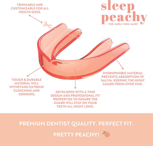 Sleep Peachy Night Guard for Women - Pack of 2 Mouth Guard for Teeth Grinding and Clenching