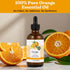 Halo Naturals 4oz Steam Distilled Orange Essential Oil - Premium Hair Growth Oil for Scalp Stimulation & Refreshing