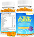 20mg Lutein & Zeaxanthin Gummies with Bilberry, Omega 3, Vitamin C, E - Sugar Free Eye Health Supplement for Adults &