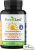 ForestLeaf Vitamin D3 10000IU - 180 Count - Bone Health and Immune Support - Easy to Swallow Capsules