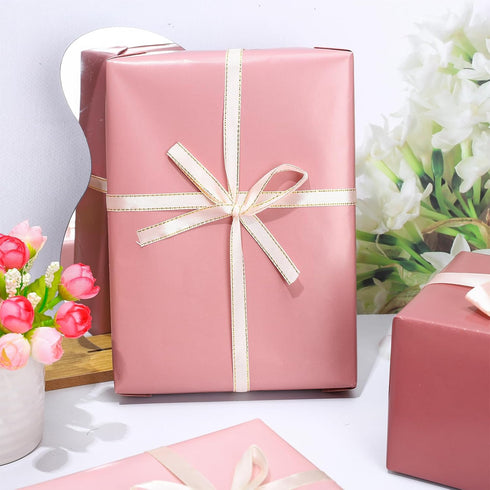 JarThenaAMCS 12 Sheets Dusty Pink Wrapping Paper - Not Roll - 6 Colors Gradient Flat Gift Wrap for Party