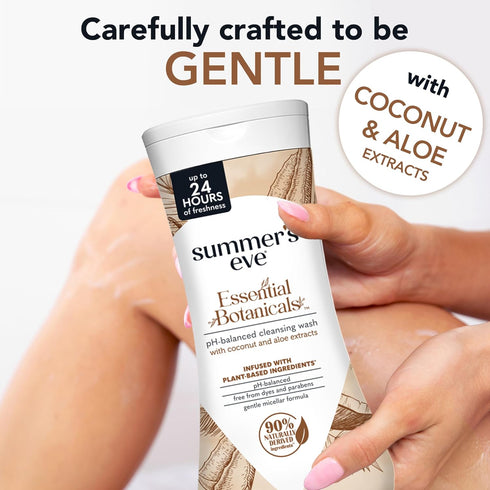 Summers 15 oz Eve Essential Botanicals Daily Feminine Wash, Coconut Aloe, Gentle pH-Balanced Body Wash for Women
