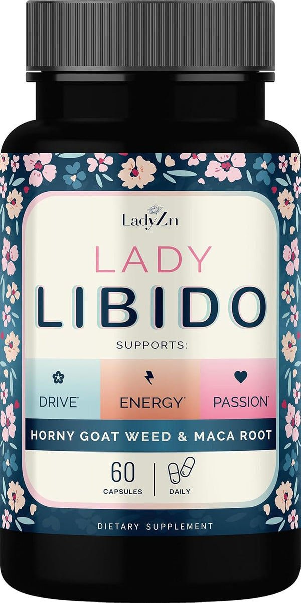 LadyZn Lady Libido Supplement for Women Support Mood, Drive & Energy, with Hornygoatweed