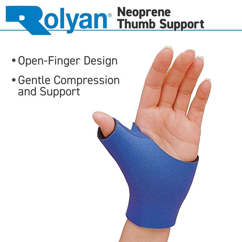 Rolyan Neoprene Pull On Thumb Support, X-Large, Maximum Hand Function, Brace Support for Thumb Sprains