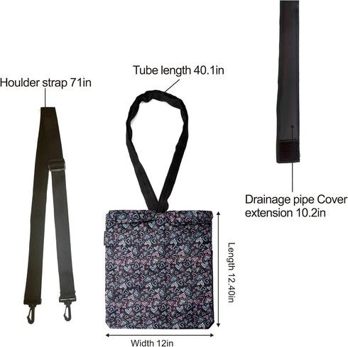Urine Drainage Bag Holder,Catheter Bag Covers Catheter and Urostomy Travel Medical Supplies Bag with Storage Pockets