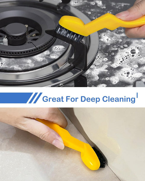 WENSTIER 4 Set PCS Multi Purpose Small Crevice Cleaning Brushes for Tight Narrow Space, Small Scrub Brush for Scrubbing