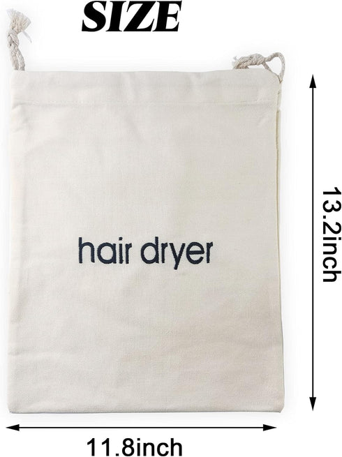 RONYOUNG 4PCS Hair Dryer Bags Drawstring Storage Organizer Travel Bag Container Hairdryer Bag for Traveling