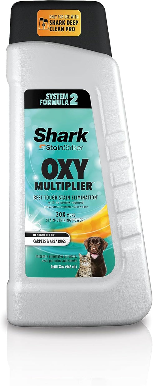 Shark EXOX32 StainStriker OXY Multiplier Formula for Shark Portable Carpet Cleaners, 32oz, for All Carpets and