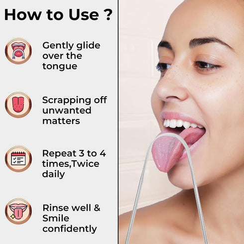 Pack 1 YASHIKA ENTERPRISES Tongue Scraper with Case Easy to Use Tongue Scraper for Adults Tongue Cleaner for Oral Care