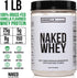 Naked Vanilla Whey Protein 1Lb: All Natural Grass Fed Whey Powder with Vanilla & Coconut Sugar, 12 Servings, GMO-Free