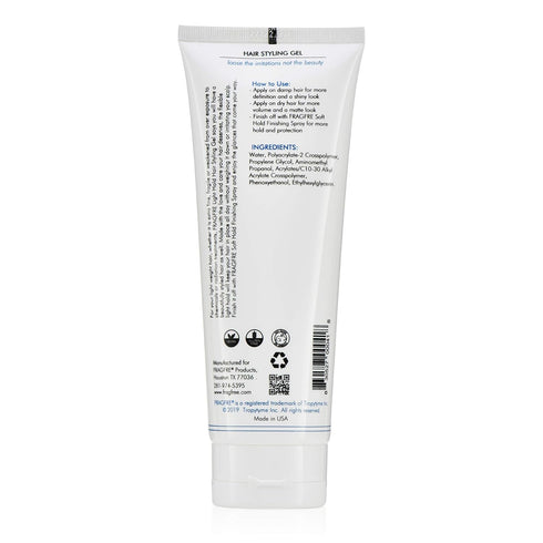 Light Hold Hair Gel Fragrance Free, 8 oz, Lightweight Styling Gel for Fine Fragile Hairs, Vegan Gluten Free