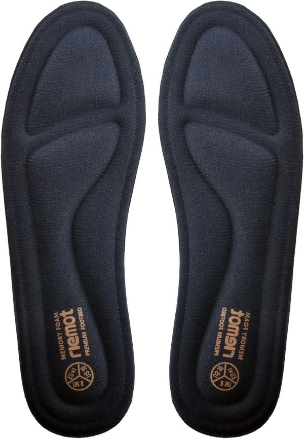 riemot Womens Super Soft Memory Foam Insoles for Running Shoes & Work Boots, Navy 2, 8.5 Women/6.5 Men