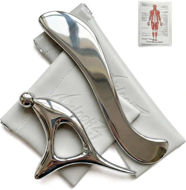 MINZHOUYA Muscle Scraper & Trigger Point Massage Tool- Stainless Steel Gua Sha IASTM