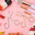 Hicarer 3 Pcs Eyebrow Tweezers Scissor Set for Women, Straight Tip Hair Plucker Remover, Silver Plated