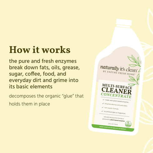 naturally it's clean Enzymatic Multi-Surface Cleaner, 24 oz Concentrate