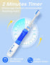 SEAGO Kids Electric Toothbrush with 2 Mins Timer and 8 Replacement Brush Heads, Rainbow LED Light, Blue