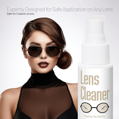 Eyeglass Cleaner Spray with Microfiber Cloth Kit, Gentle Lens Cleaner for Eyeglasses, Sunglasses, and Electronic Screens