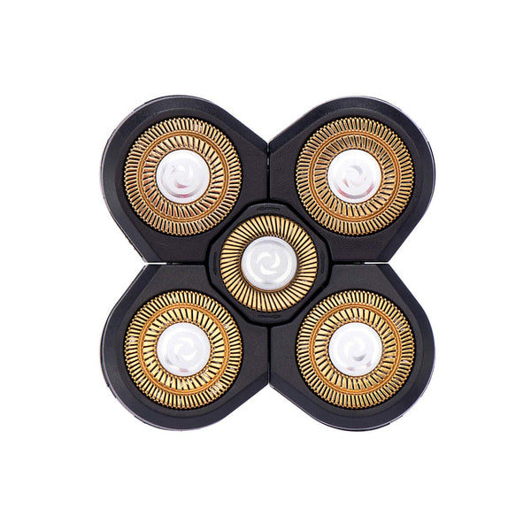Roziapro Replacement Shaver Head Blade Cutters, 5D Floating Waterproof Electric Razor, Gold