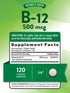 Nature's Truth B12 Vitamin | 500 mcg | 120 Tablets | Vegetarian, Non-GMO & Gluten Free Supplement