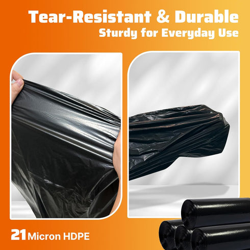 Zokaitwy 55-60 80 Count, 21 55-60 Packing Gallon Trash Bags Micron HDPE, Durable & Tear-Resistant Trash Can Liners