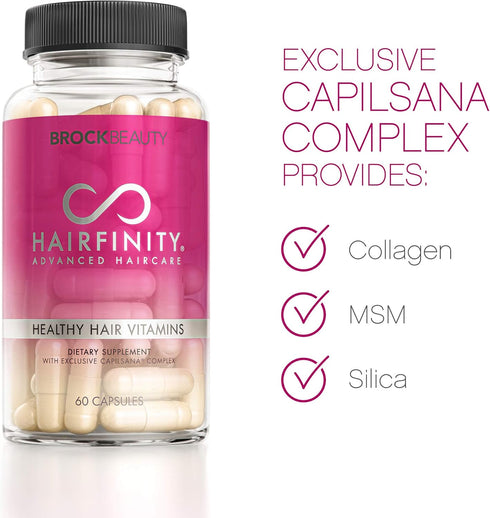 Hairfinity Hair Vitamins, Scientifically Formulated with Biotin, 60 Veggie Capsules (1 Month Supply)