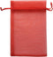 50pc Red Organza Sheer Fabric Gifts Wrap Bags, Drawstring Sachet for Baby Shower Favor, Coin, Necklace, Festival Decor