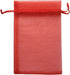 50pc Red Organza Sheer Fabric Gifts Wrap Bags, Drawstring Sachet for Baby Shower Favor, Coin, Necklace, Festival Decor