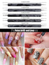 TOROKOM 19Pcs Acrylic Nail Brush Set, Nail Brushes for Nail Art Pen, Gel Nail Polish Brush, Nail Design Brush