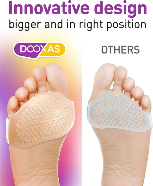 Clear Gel Metatarsal Foot Pads, Thicker Silicone Cushion Pads for Comfort and Pain Relief, Upgraded Shoe Pads for Women