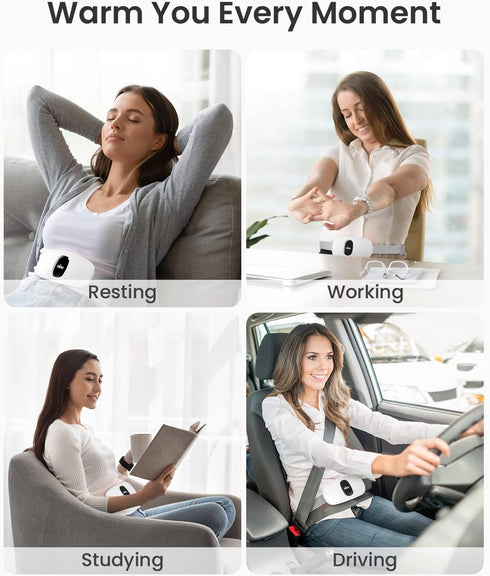 FSA HSA Eligible Portable Heating Pad for Period Cramps, iDOO Back Belly Heat Pad for Menstrual Pain Relief
