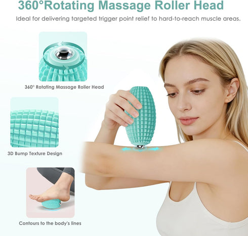 Vibrating Massage Ball for Muscle Recovery, Silicone Myofascial Massage Ball, Plantar Fasciitis Relief,Hip & Psoas