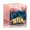 Silk Scrunchies for Hair, 100% Mulberry Silk Hair Ties, 3 Pack (Pink, Peacock Blue, Apricot)