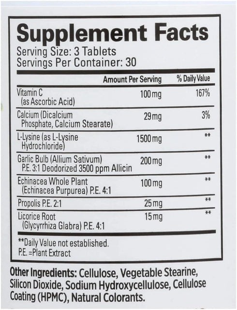 QUANTUM RESEARCH Super Lysine + Tablet, 0.93 Pounds